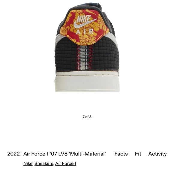 Make An Offer! 2022 Air Force 1 '07 LV8 'Multi-Material' Men’s 8.5 new in box - Picture 6 of 8